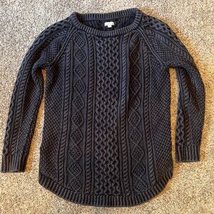 EUC LL Bean Signature Cotton Fisherman Tunic Sweater navy size M